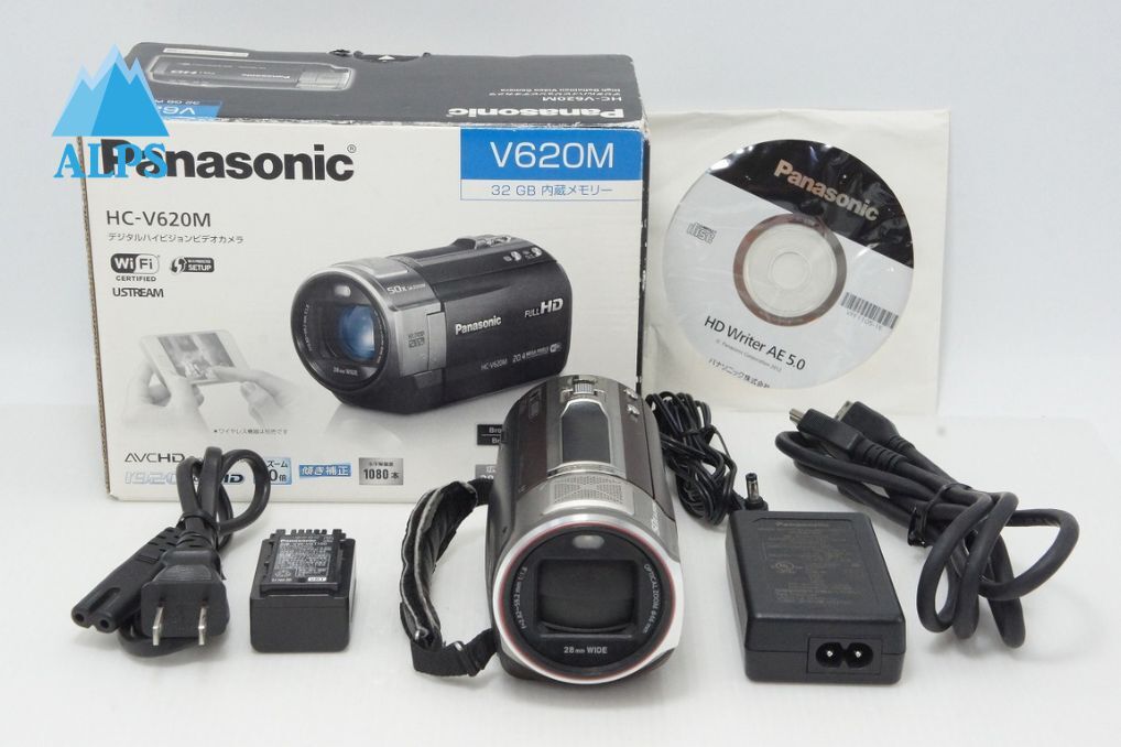 美品 Panasonic パナソニック HC-V620M デジタルビデオカメラ ブラウン 元箱付 260512af【アルプスカメラ】