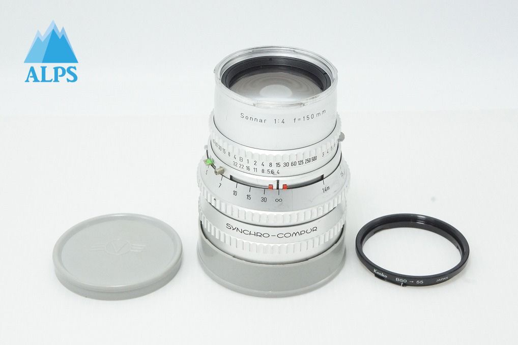 HASSELBLAD ハッセルブラッド Carl Zeiss Sonnar C 150mm F4 シルバー 中判レンズ アダプターリング付 260604m【アルプスカメラ】
