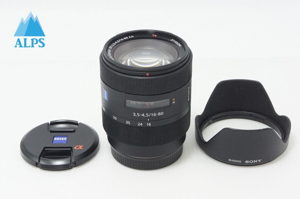 良品 SONY Vario-Sonnar T* DT 16-80mm F3.5-4.5 ZA SAL1680Z MINOLTA αマウント APS-C ズームレンズ フード付 260605f【アルプスカメラ】