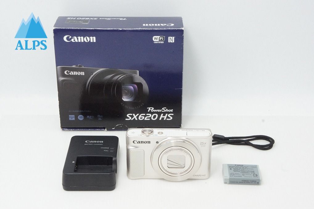 良品 Canon キヤノン PowerShot SX620 HS コンパクトデジタルカメラ ホワイト 元箱付 260603a【アルプスカメラ】
