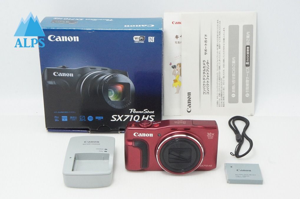 美品 Canon キヤノン PowerShot SX710 HS コンパクトデジタルカメラ レッド 元箱付 260605e【アルプスカメラ】