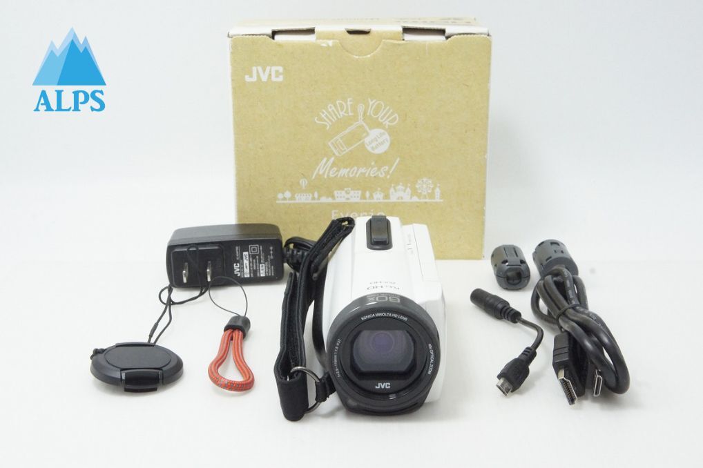 美品 JVC ケンウッド GZ-F270 デジタルビデオカメラ ホワイト 元箱付 260609i【アルプスカメラ】