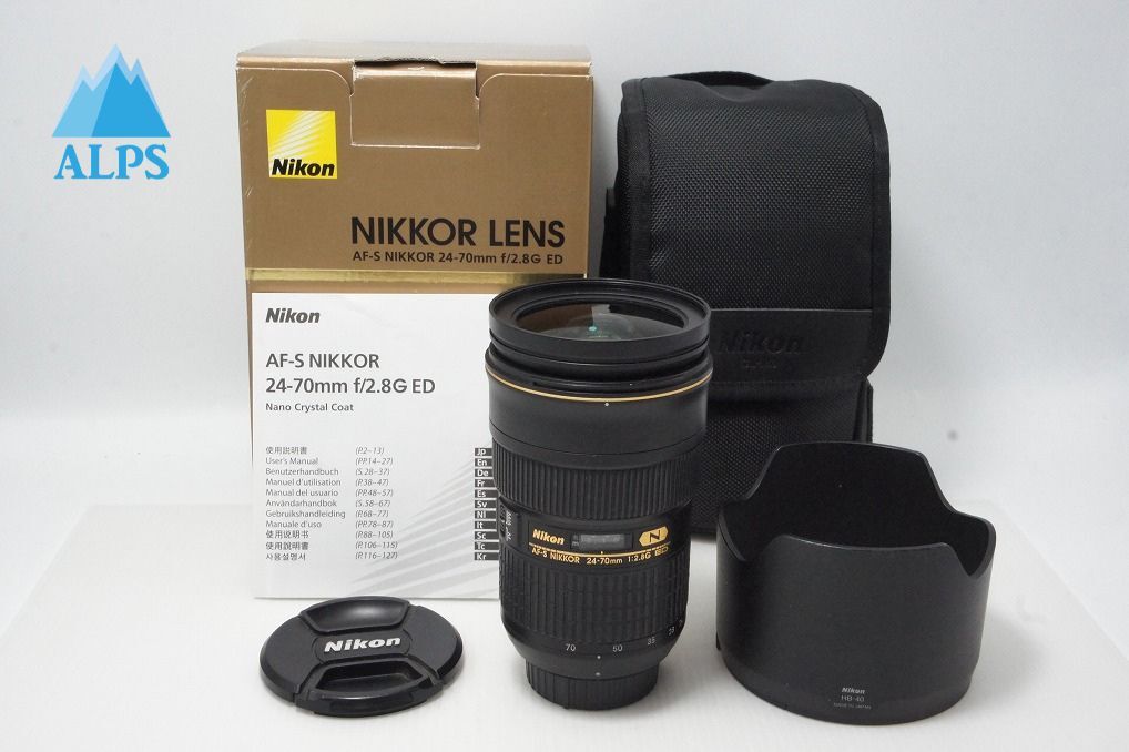 訳あり品 Nikon ニコン AF-S NIKKOR 24-70mm F2.8G ED フルサイズ ズームレンズ フード ケース 元箱付 260612z【アルプスカメラ】