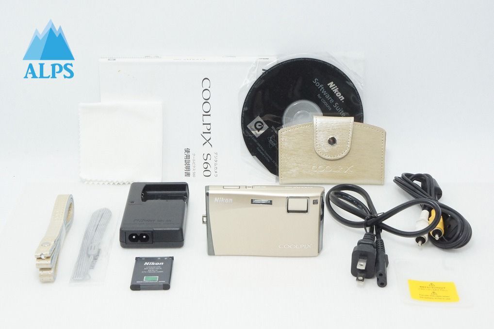 美品 Nikon ニコン COOLPIX S60 コンパクトデジタルカメラ リッチゴールド 260610h【アルプスカメラ】