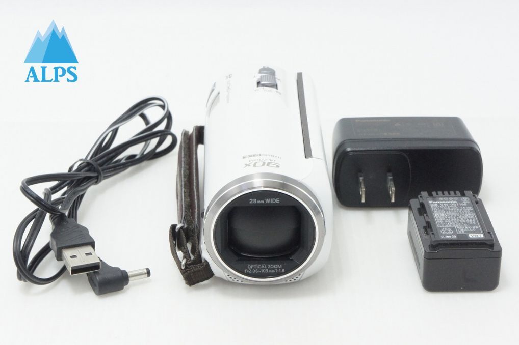 良品 Panasonic パナソニック HC-V360MS デジタルビデオカメラ ホワイト 260610au【アルプスカメラ】