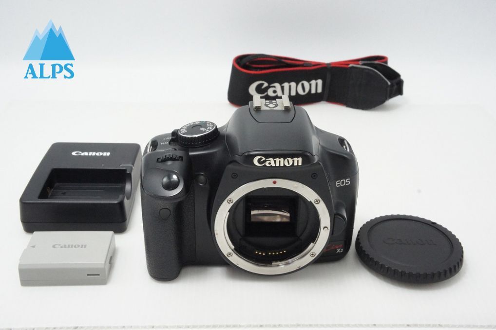 Canon キヤノン EOS Kiss X2 ボディ デジタル一眼レフカメラ ブラック 260609g【アルプスカメラ】