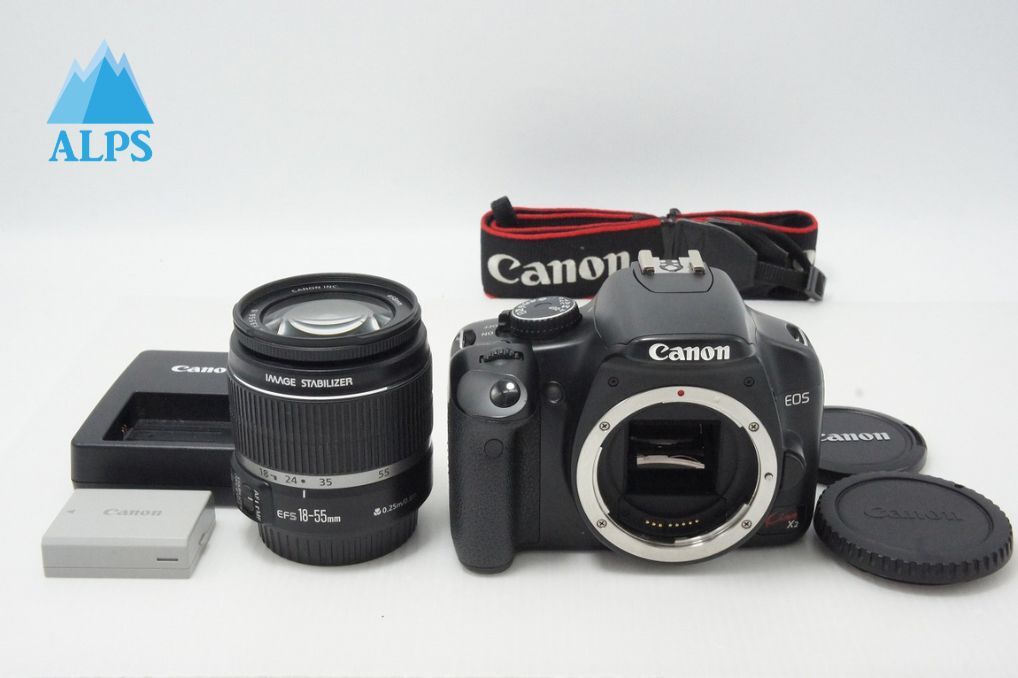 Canon キヤノン EOS Kiss X2 レンズキット (EF-S 18-55mm F3.5-5.6 IS) デジタル一眼レフカメラ 260612x【アルプスカメラ】