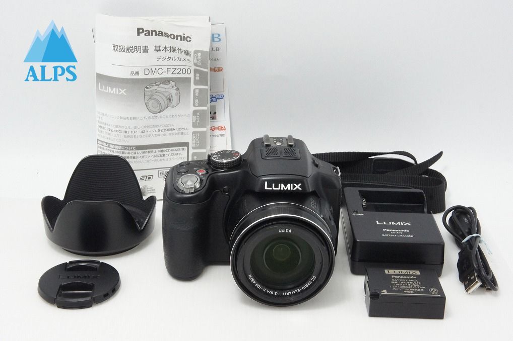 良品 Panasonic パナソニック LUMIX DMC-FZ200 デジタルカメラ ブラック 260612v【アルプスカメラ】