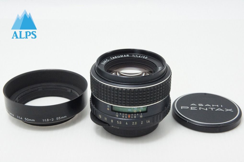 PENTAX ペンタックス SMC TAKUMAR 50mm F1.4 M42マウント MF 単焦点レンズ フード付 260615m【アルプスカメラ】