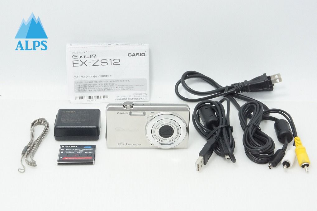 美品 CASIO カシオ EXILIM EX-ZS12 コンパクトデジタルカメラ シルバー 260615a【アルプスカメラ】