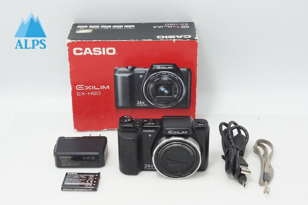 良品 CASIO カシオ EXILIM EX-H60 コンパクトデジタルカメラ ブラック 元箱付 260612k【アルプスカメラ】