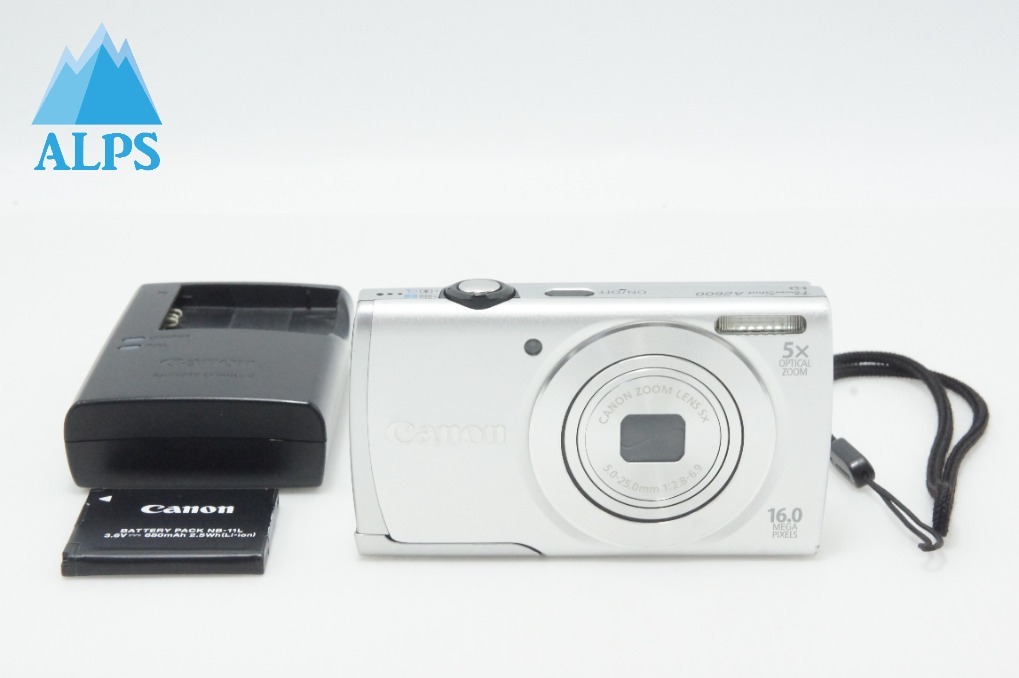良品 Canon キヤノン PowerShot A2600 コンパクトデジタルカメラ シルバー 260616al【アルプスカメラ】