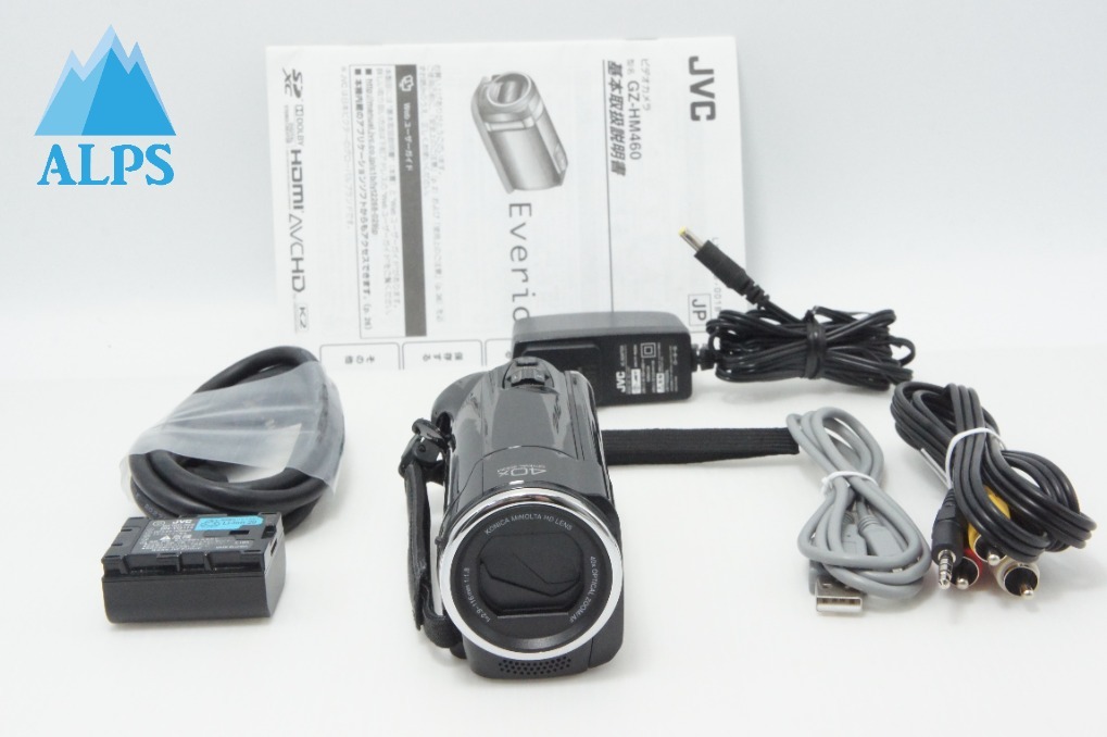 美品 JVC ケンウッド Everio GZ-HM460 デジタルビデオカメラ ブラック 260616a【アルプスカメラ】