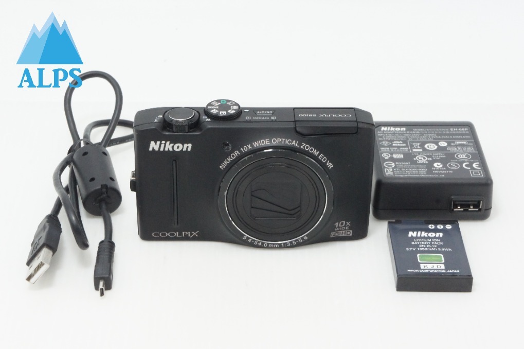 訳あり品 Nikon ニコン COOLPIX S8100 コンパクトデジタルカメラ ノーブルブラック 260616ad【アルプスカメラ】