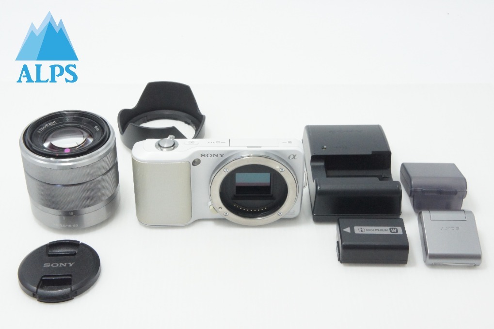 SONY ソニー NEX-3 ズームレンズキット (E 18-55mm OSS) ミラーレス一眼カメラ ホワイト 260620g【アルプスカメラ】