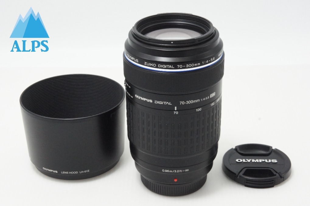 OLYMPUS オリンパス ZUIKO DIGITAL ED 70-300mm F4-5.6 フォーサーズ ズームレンズ フード付 260620c【アルプスカメラ】