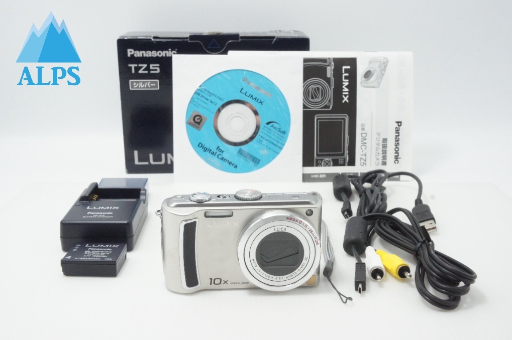 良品 Panasonic パナソニック LUMIX DMC-TZ5 コンパクトデジタルカメラ シルバー 元箱付 260618i【アルプスカメラ】