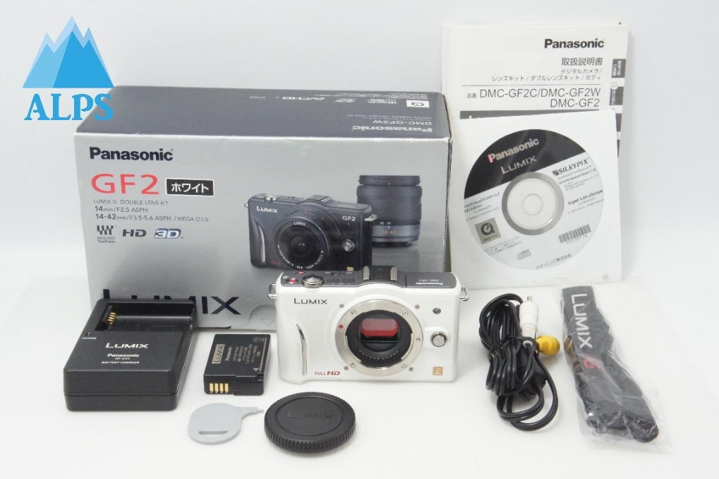 良品 Panasonic パナソニック LUMIX DMC-GF2 ボディ ミラーレス一眼カメラ ホワイト 元箱付 260620ae【アルプスカメラ】
