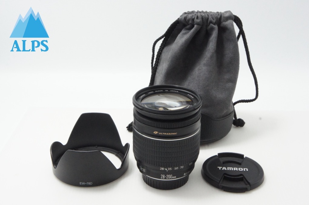Canon キヤノン EF 28-200mm F3.5-5.6 USM フルサイズ ズームレンズ フード ポーチ付 260624bd【アルプスカメラ】