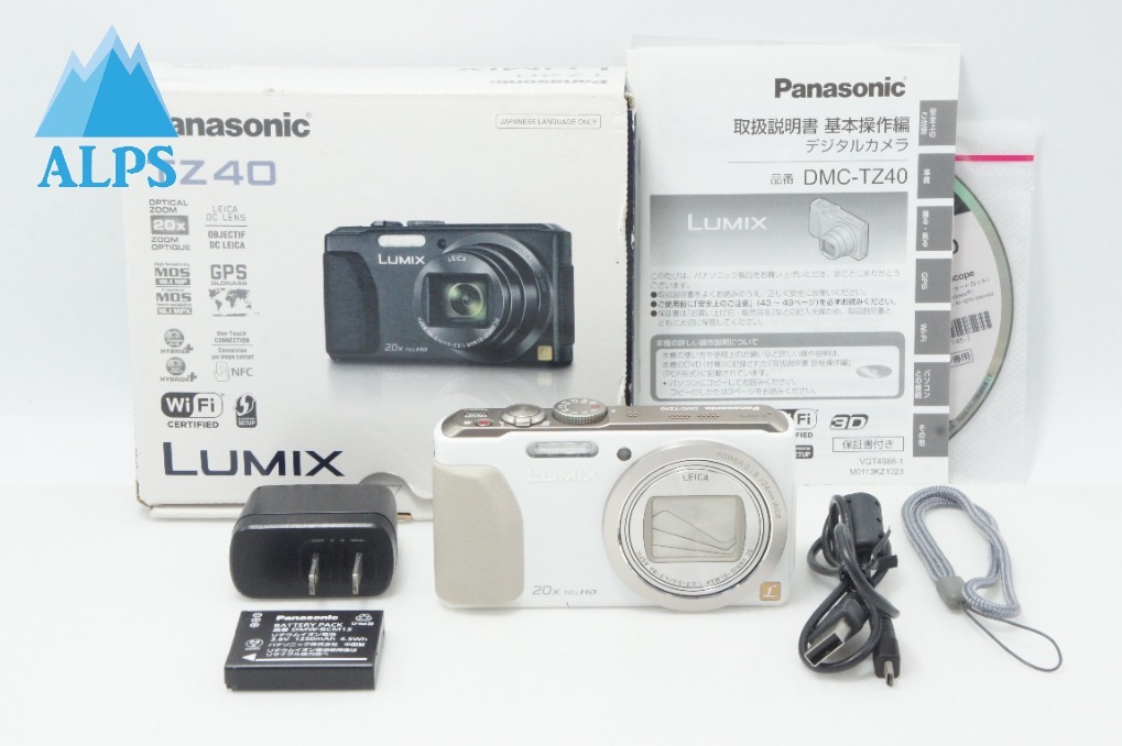 Panasonic パナソニック LUMIX DMC-TZ40 コンパクトデジタルカメラ ホワイト 元箱付 260619x【アルプスカメラ】