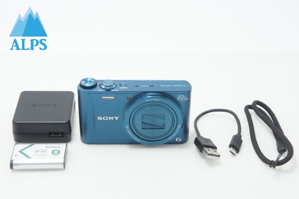 美品 SONY ソニー Cyber-shot DSC-WX300 コンパクトデジタルカメラ ブルー 260624z【アルプスカメラ】