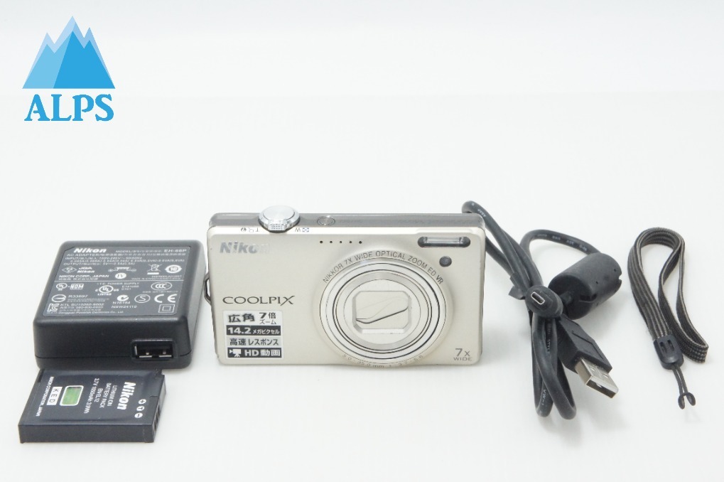 訳あり品 Nikon ニコン COOLPIX S6000 コンパクトデジタルカメラ シャンパンシルバー 260624m【アルプスカメラ】