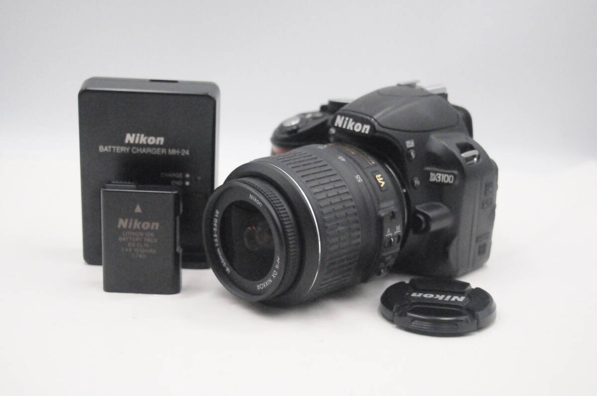 ★極上美品★NIKON ニコン D3100 + AF-S 18-55mm F3.5-5.6 G VR★動作OK★AP141★