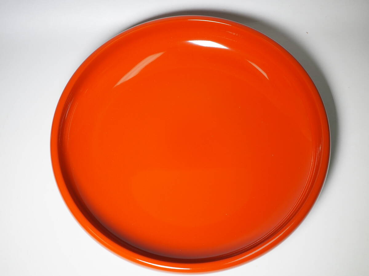 新品・未使用　摩耶 盛鉢 菓子器 直径約30ｃｍ　漆器　朱塗り