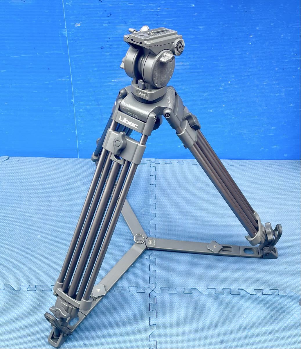Libec 業務用 三脚 ビデオカメラ用三脚 SP1 H55 撮影機器 雲台 リーベック 簡易動作問題なし 現状品