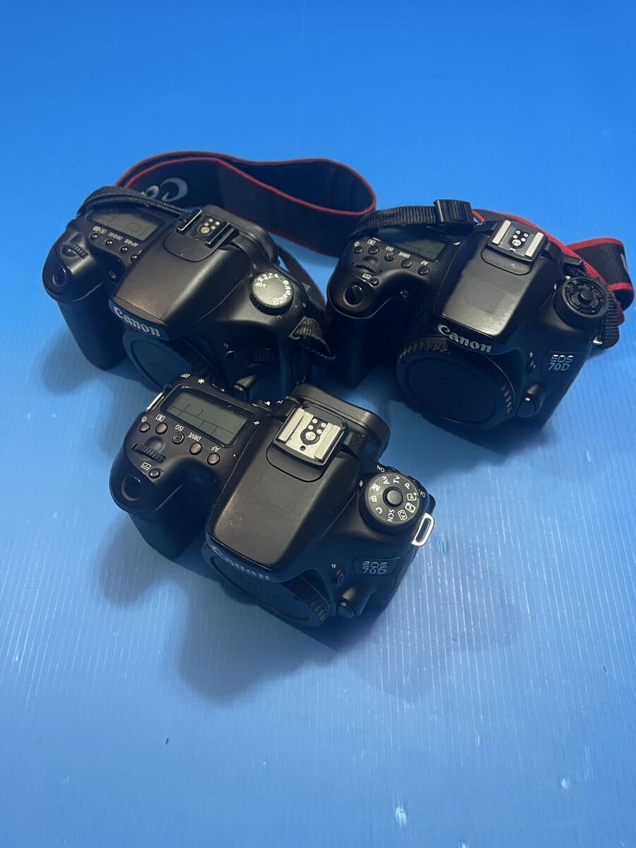 Canon EOS 70D(W) DS126411 2台 30D DS126131 1台 3台まとめ売り 一眼レフ デジタルカメラ デジカメ