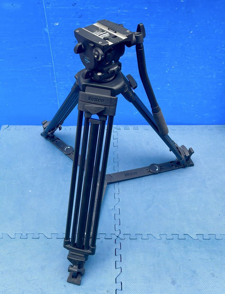Vinten Vision blue 業務用 ビデオ三脚 簡易動作確認済み 撮影機器 カメラ三脚 現状品 ①