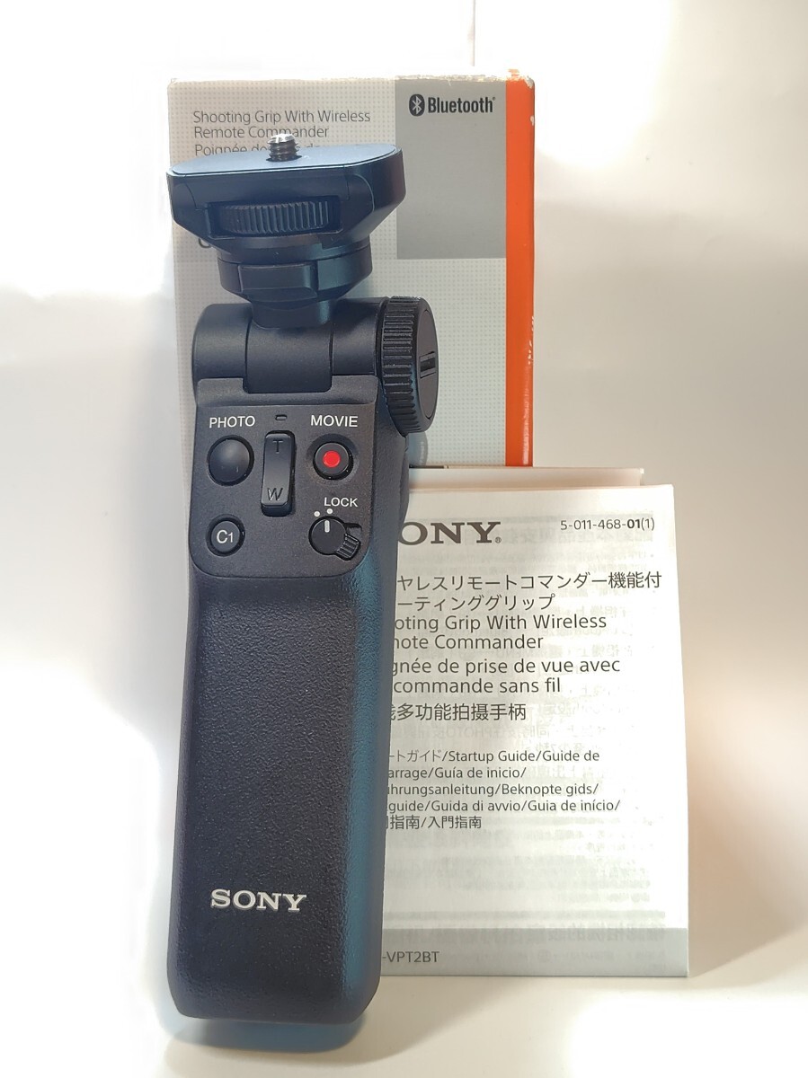 ★美品★SONYソニー ワイヤレスリモートコマンダー機能付シューティンググリップ GP-VPT2BT ブラック # A535