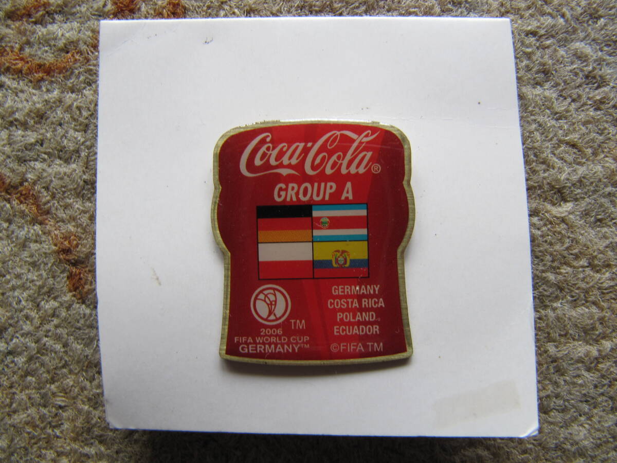 未使用　サッカー2006FIFAワールドカップ　グループA　ドイツ　コスタリカ　ポーランド　エクアドル　ピンバッジ　2006年ドイツ開催