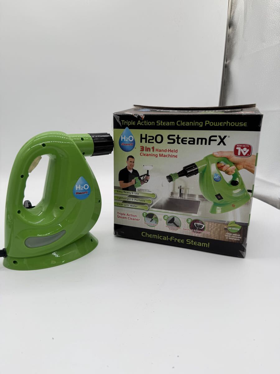◯ H2O SteamFX KB-009A-GR スチームクリーナー エイチツーオー 掃除機 高圧洗浄機 電源 動作確認済み 中古