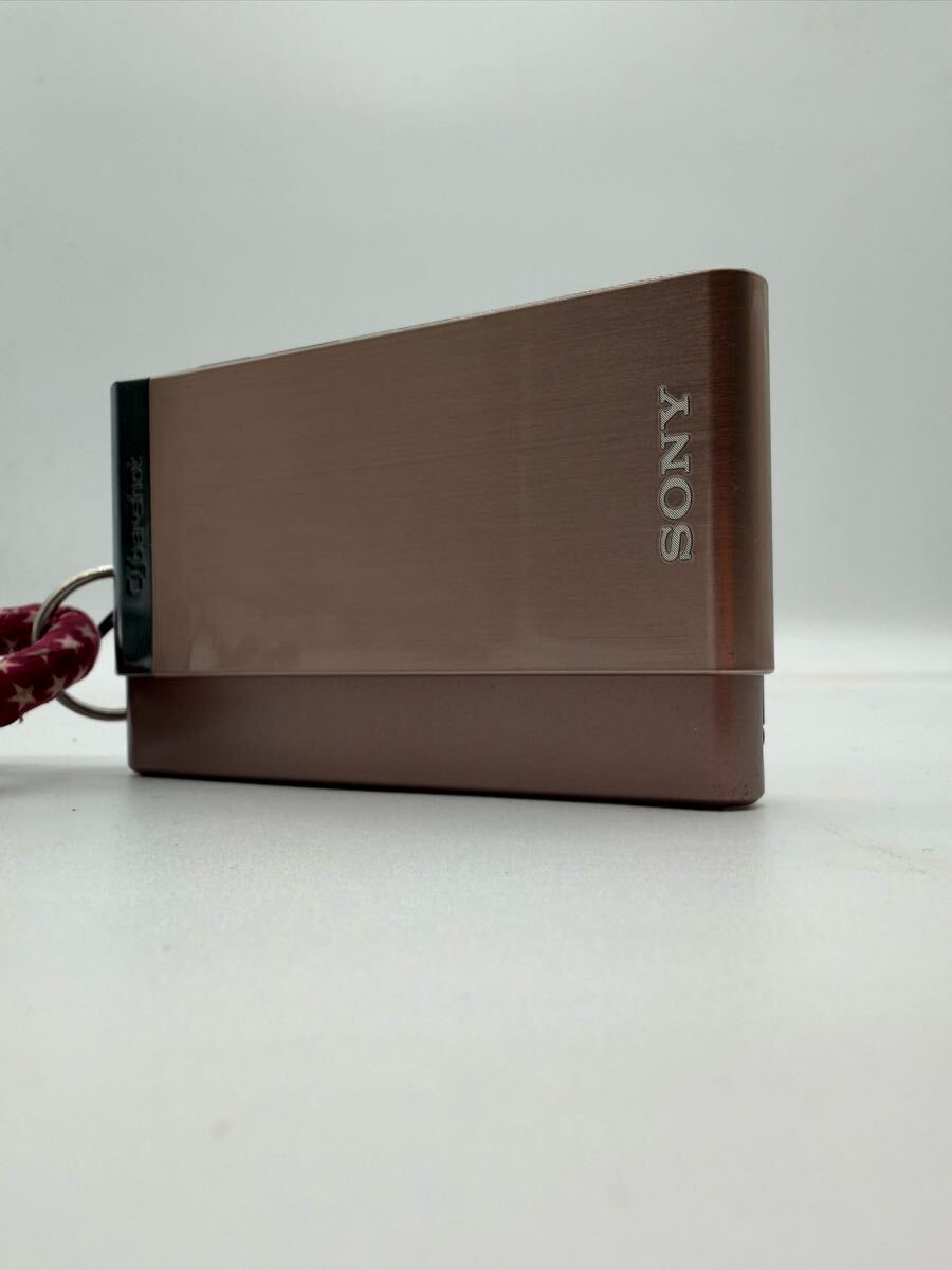 × SONY Cyber-shot DSC-T90 ソニー サイバーショット 電源確認済み 1210万画素 カールツァイス デジカメ 中古ブラウン