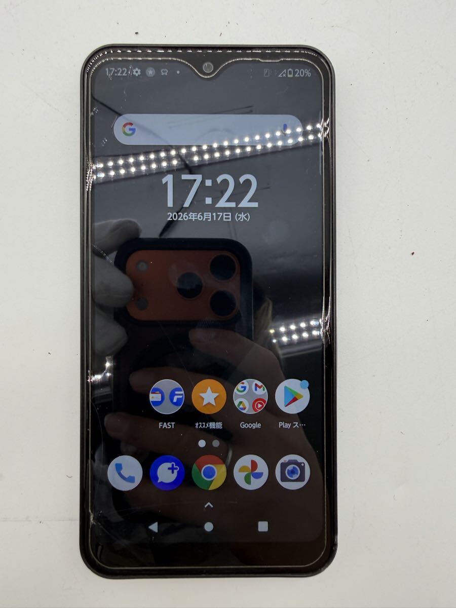 × 富士通 arrows We FCG01 アローズ 電源確認済み 64GB ブラック UQモバイル スマホ スマートフォン 本体 