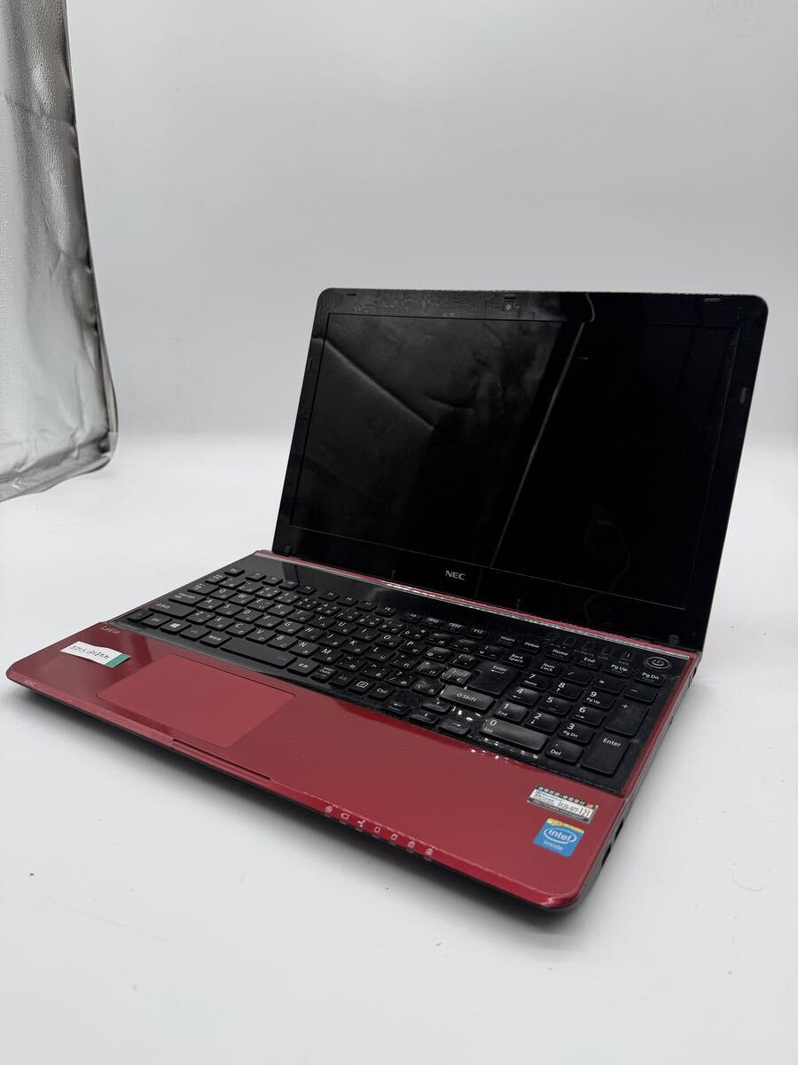 × NEC LaVie PC-LS150MSR エヌイーシー ラヴィ 電源確認済み ノートパソコン 赤 レッド 15.6型 テンキー