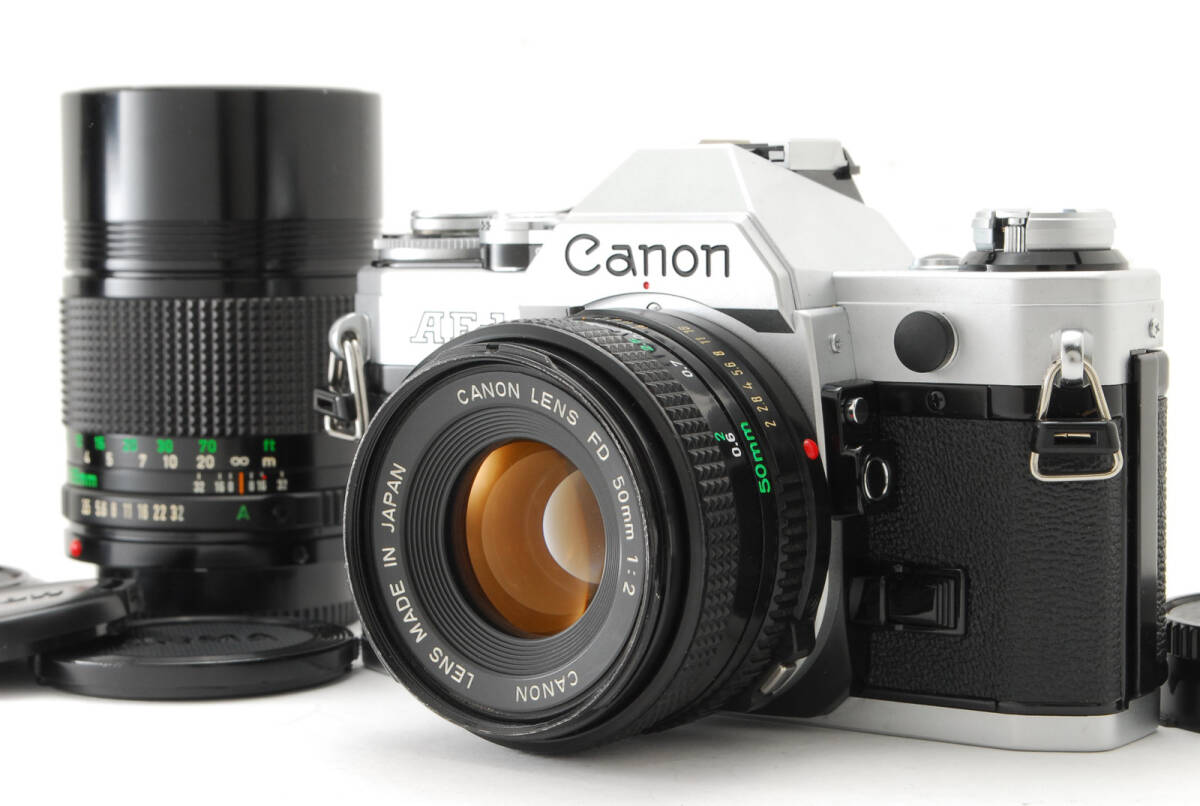 #430 Canon AE-1 フィルム一眼レフカメラ（New FD 50mm f/2 ＆ New FD 135mm f/3.5 レンズ付き）