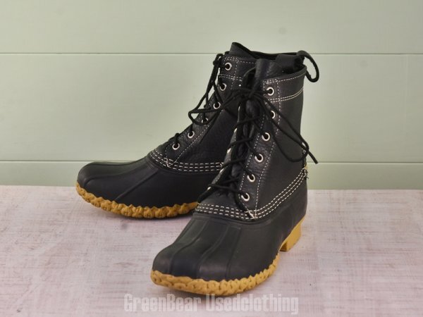 F162 USA製 L.L.Bean ビ－ンブーツ 黒 メンズ 9M 27cm