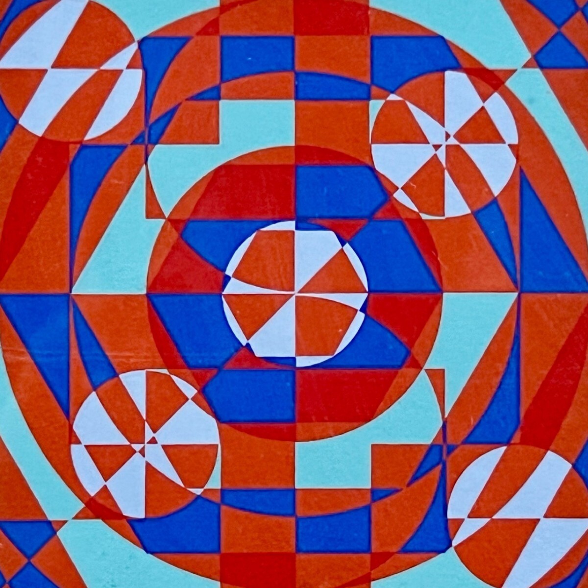 真作保証 オノサトトシノブ「抽象画」83/150 シルクスクリーン 直筆サイン 1976年作品 額装[麌]