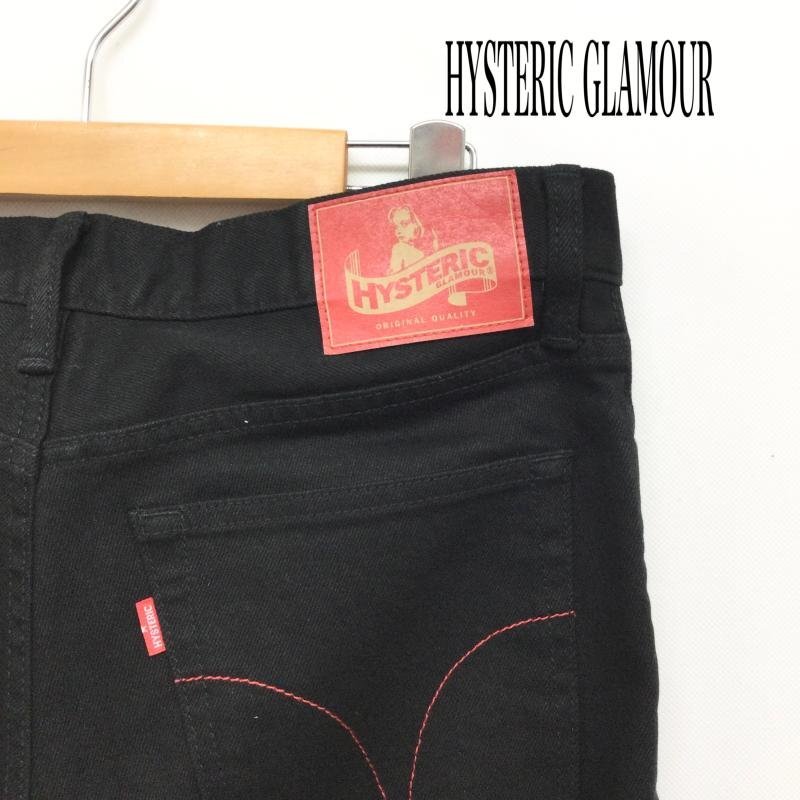 ヒステリックグラマー HYSTERIC GLAMOUR ヒステリックグラマー ストレッチ ブラックデニムスリムパンツ 02193AP01 30インチ