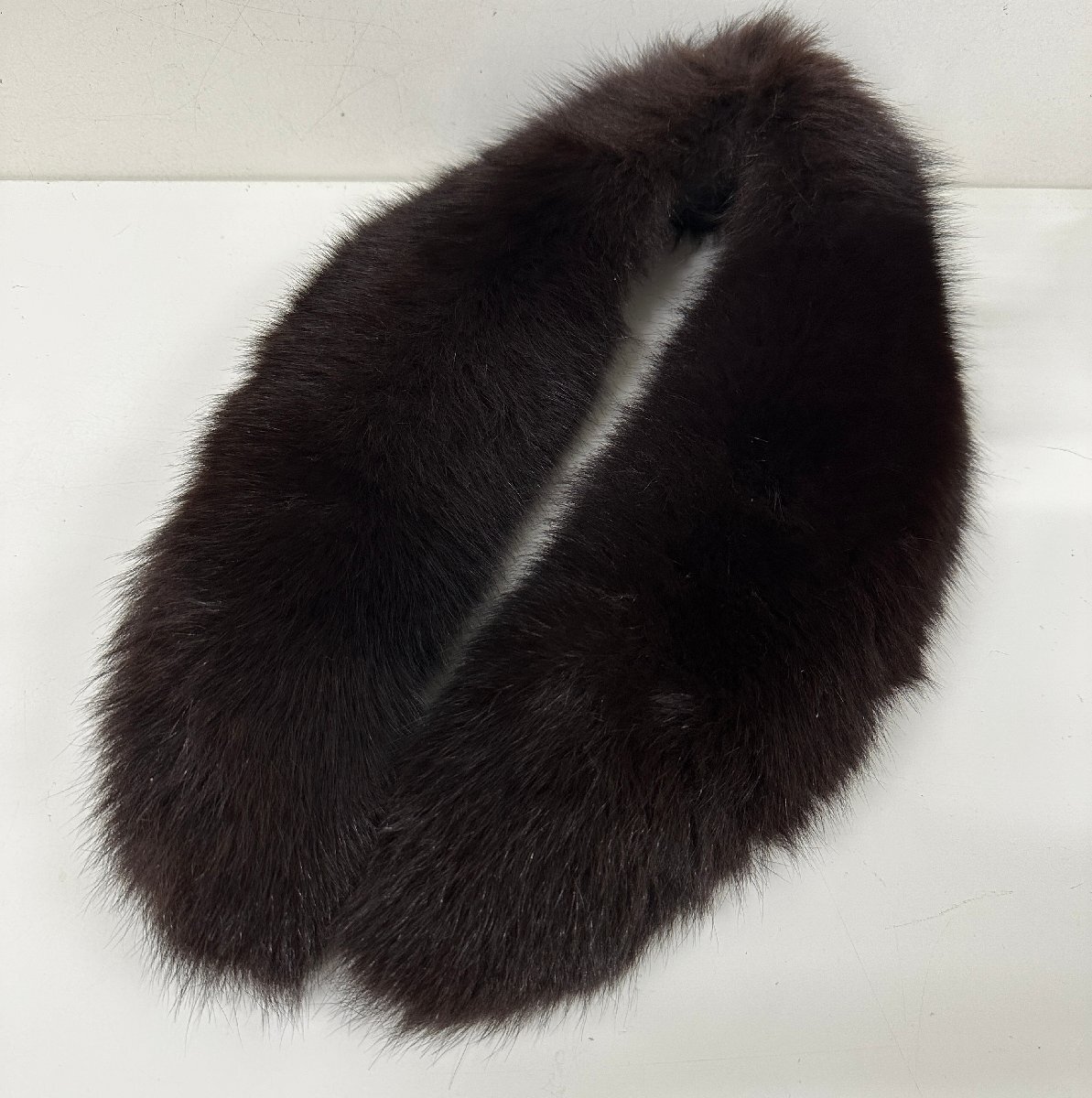 【中古品】SAGA FOX サガフォックス ファーティペット ファーマフラー ショール 本毛皮 ブラウン系 レディース ファッション小物