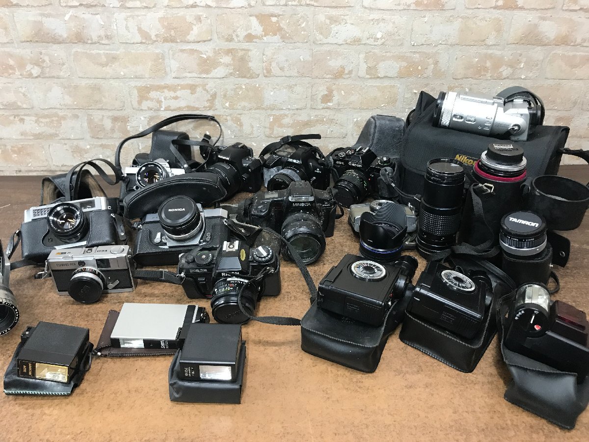 ※ジャンク品※　一眼レフカメラ　レンズ　カメラパーツ　まとめ売り　ミノルタ　オリンパス　キャノン　Nikon　リコー　等