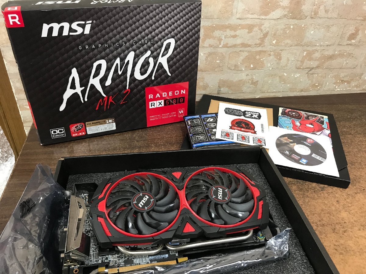 ※ジャンク品※　MSI Radeon RX 580 ARMOR MK2 8G OC グラフィックボード GPU グラボ PCパーツ