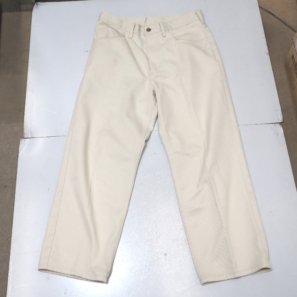 Ft1345881 ラングラー デニムパンツ ワコマリア コラボ ランチャードレスジーンズ アイボリー系 #M メンズ Wrangler 中古