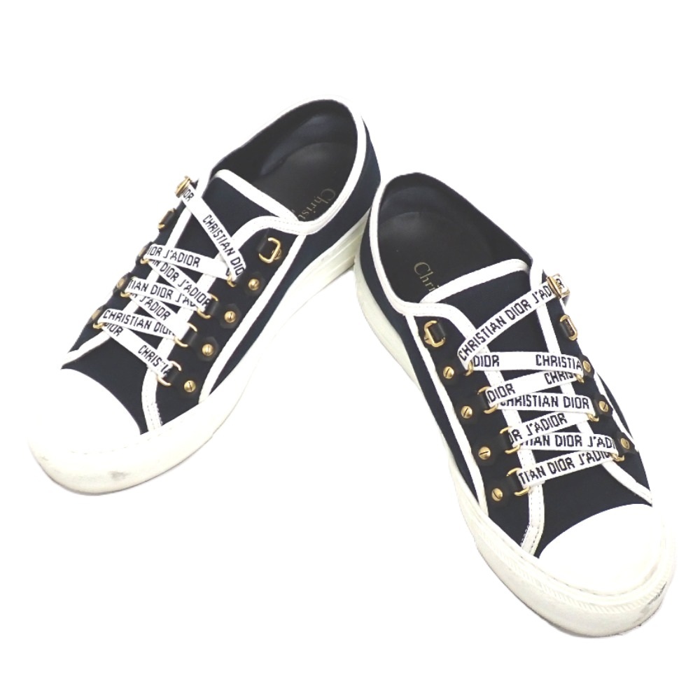 NA36871 クリスチャンディオール 靴 スニーカー ウォーキンディオール Walk'n'Dior DC0118 ブラック系 #37 レディース Christian Dior 中古