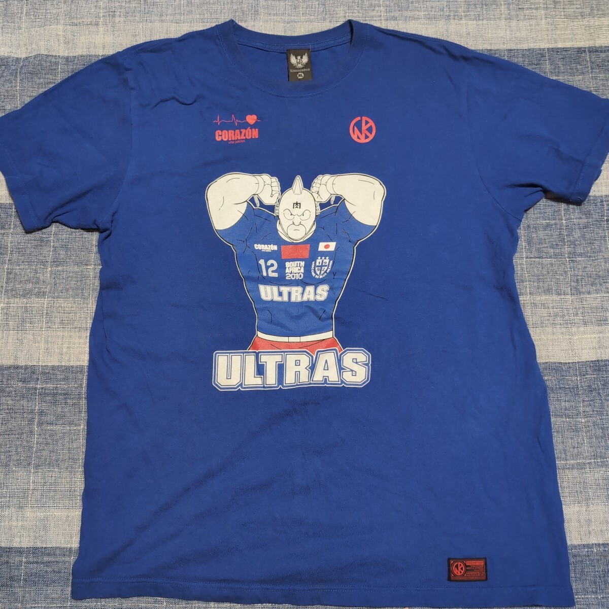 キン肉マン ULTRAS Tシャツ ブルー XL サッカー 日本代表 ウルトラスニッポン サッカー ワールドカップ W杯