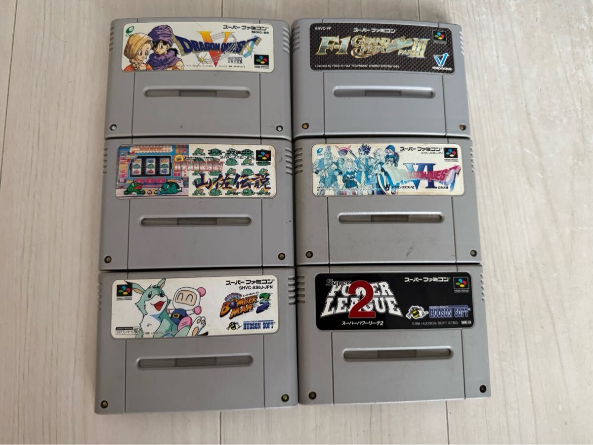 スーパーファミコン ソフト 6本セット まとめ売り ドラゴンクエストV ボンバーマン Nintendo