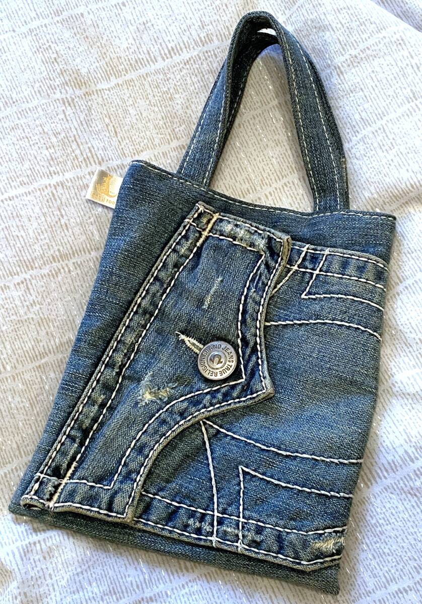 ●rootote(ルートート) TRUE RELIGION baby rooトートバッグ デニム インディゴ レディース●