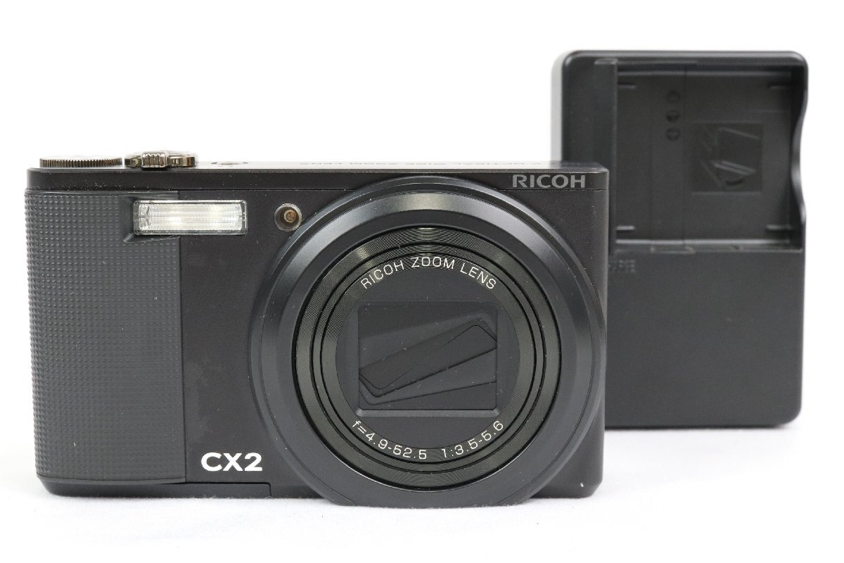 動作可 RICOH リコー CX2 デジタルカメラ ブラック デジカメ オールド コンデジ チャージャー付 【彩irodori】